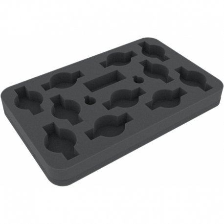 HS030DF09 30 mm half-size foam tray for Dropfleet Commander - Corvettes + FREE capsule for pegs