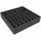 AGMEGA065BO 295 mm x 295 mm x 65 mm foam tray for board games - 63 compartments
