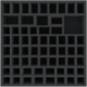 AGMEGA065BO 295 mm x 295 mm x 65 mm foam tray for board games - 63 compartments