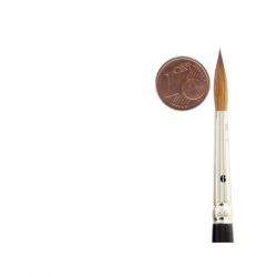 Kolinsky Red Sable Brush Set Size 6 | Ø 4,0 mm | visible hair length 20 mm 6 pieces