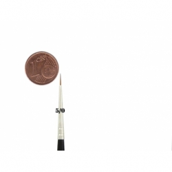 Kolinsky Red Sable Brush Set Size 5/0 | Ø 1,0 mm | visible hair length 6 mm | 6 pieces
