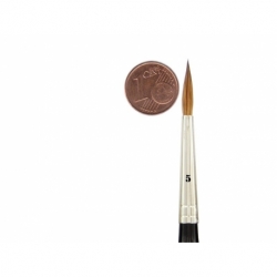 Kolinsky Red Sable Brush Set Size 5 | Ø 3,6 mm | visible hair length 18 mm | 6 pieces