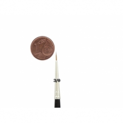 Kolinsky Red Sable Brush Set Size 3/0 | Ø 1,4 mm | visible hair length 7 mm | 6 pieces