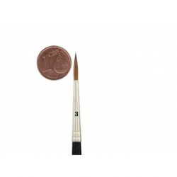 Kolinsky Red Sable Brush Size 3 | Ø 2,7 mm | visible hair length 14 mm | 6 pieces
