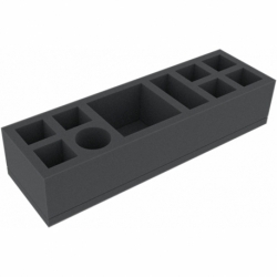 GEMFDT060BO 295 mm x 90 mm x 60 mm foam tray for board games with 10 compartments