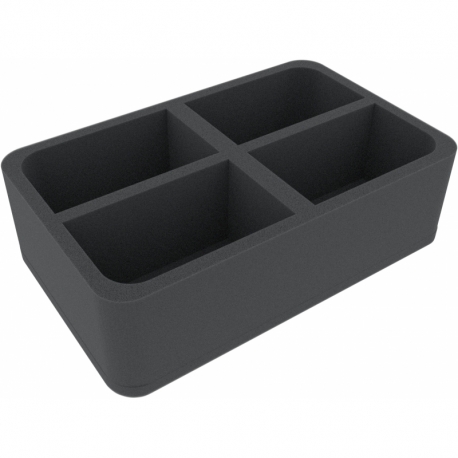 HSMFEA080BO 80 mm Half-Size foam tray with 4 compartments