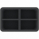 HSMFEA080BO 80 mm Half-Size foam tray with 4 compartments