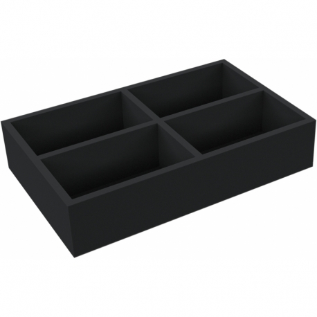 ED 64/12 HG Euro container / Euro box with hinged lid 600 x 400 x 135 mm including PE foam