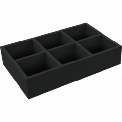 ED 64/12 HG Euro container / Euro box with hinged lid 600 x 400 x 135 mm including PE foam
