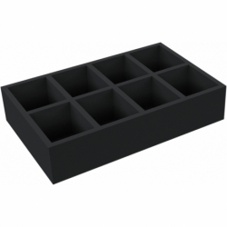 ED 64/12 HG Euro container / Euro box with hinged lid 600 x 400 x 135 mm including PE foam