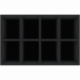 ED 64/12 HG Euro container / Euro box with hinged lid 600 x 400 x 135 mm including PE foam