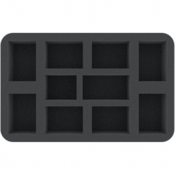 HS050A085 Feldherr foam tray for Warcaster: Neo-Mechanika - 10 small / medium base miniatures