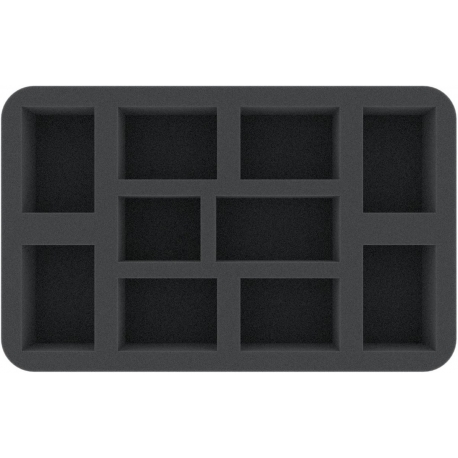 HS050A085 Feldherr foam tray for Warcaster: Neo-Mechanika - 10 small / medium base miniatures