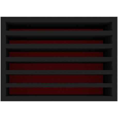 DDMFEK135BO-PE 135 mm foam tray with 6 compartments