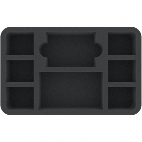 HSMFEP050BO Bandeja de espuma Half-Size de 50 mm con 8 compartimentos