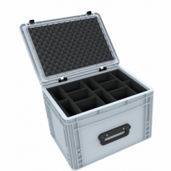 Eurobox para 6 kits Raspberry Pi 400 con bandejas de espuma de PE