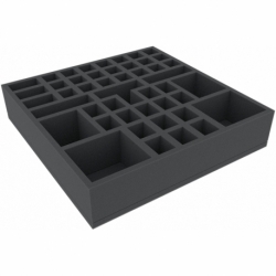 BHMFEW065BO Bandeja de espuma de 314 mm x 314 mm x 65 mm para juegos de mesa con 46 compartimentos