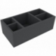 DKMFFA095BO Bandeja de espuma de 300 mm x 150 mm x 95 mm para juegos de mesa con 5 compartimentos