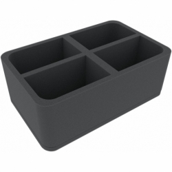 HSMFEA100BO 100 mm Half-Size foam tray with 4 compartments