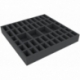 AGMFFC040BO 295 mm x 295 mm x 40 mm foam tray for board games with 48 compartments