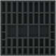 AGMFFC040BO 295 mm x 295 mm x 40 mm foam tray for board games with 48 compartments