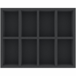 FSMEFC055BO 55 mm Full-Size foam tray with 8 compartments