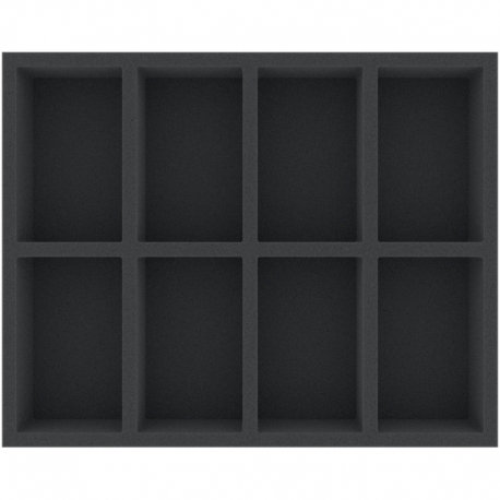 FSMEFC055BO 55 mm Full-Size foam tray with 8 compartments