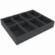 FSMEFC055BO 55 mm Full-Size foam tray with 8 compartments
