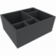FSMFFM140BO 140 mm Full-Size foam tray with 5 compartments