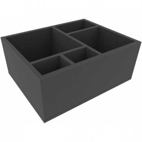 FSMFFM140BO 140 mm Full-Size foam tray with 5 compartments