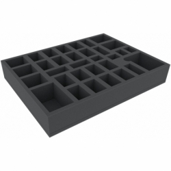 HBMFFU060BO Bandeja de espuma de 394 mm x 294 mm x 60 mm para juegos de mesa con 32 compartimentos
