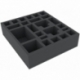 HCMFFT060BO Bandeja de espuma de 248 mm x 220 mm x 60 mm para juegos de mesa con 24 compartimentos