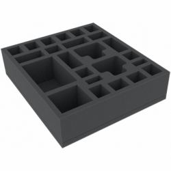 HCMFFT060BO Bandeja de espuma de 248 mm x 220 mm x 60 mm para juegos de mesa con 24 compartimentos
