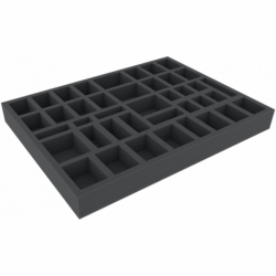 HBMFFQ040BO Bandeja de espuma de 394 mm x 294 mm x 40 mm para juegos de mesa con 40 compartimentos