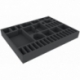 HBMFFR045BO Bandeja de espuma de 394 mm x 294 mm x 45 mm para juegos de mesa con 39 compartimentos