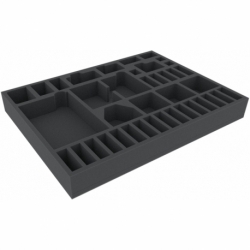 HBMFFR045BO Bandeja de espuma de 394 mm x 294 mm x 45 mm para juegos de mesa con 39 compartimentos