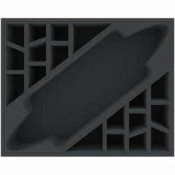 FSMFFP075BO 75 mm Full-Size foam tray with 25 compartments