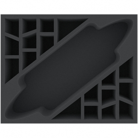 FSMFFP075BO 75 mm Full-Size foam tray with 25 compartments