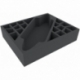 FSMFFP075BO 75 mm Full-Size foam tray with 25 compartments