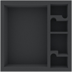 AFMFFZ060BO 285 mm x 285 mm x 60 mm foam tray for board games with 5 compartments