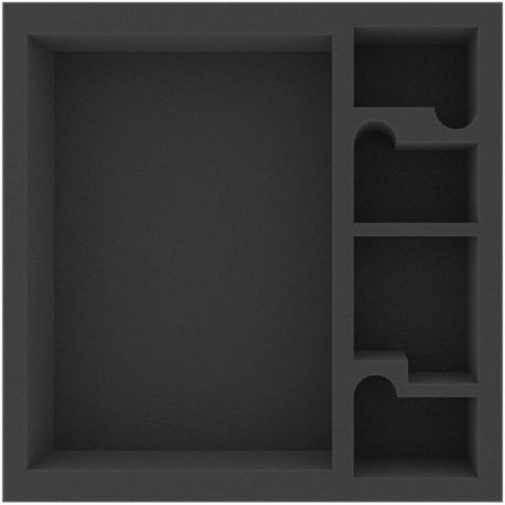 AFMFFZ060BO 285 mm x 285 mm x 60 mm foam tray for board games with 5 compartments