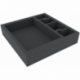 AFMFFZ060BO 285 mm x 285 mm x 60 mm foam tray for board games with 5 compartments