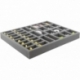 FS035ZC11 35 mm full-size foam tray with 34 slots for Zombicide accessories and miniatures