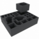 FSFH085BO 85 mm full-size foam tray with 22 compartments for all Zombicide Black Plague Monsters