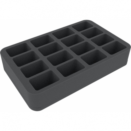 HS040BB07 40 mm half-size foam tray for 16 small Blood Bowl miniatures - 2016 Edition