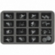 HS040BB07 40 mm half-size foam tray for 16 small Blood Bowl miniatures - 2016 Edition
