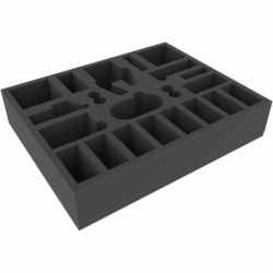 FSKH070BO Bandeja de espuma de 70 mm con 21 compartimentos para el juego Runewars Miniatures - Unidades Daqan-Lords