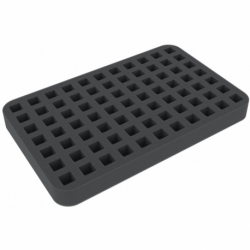 HS025DM01 25mm half-size foam tray 77 square cut-outs for dice (14mm) for Dice Masters