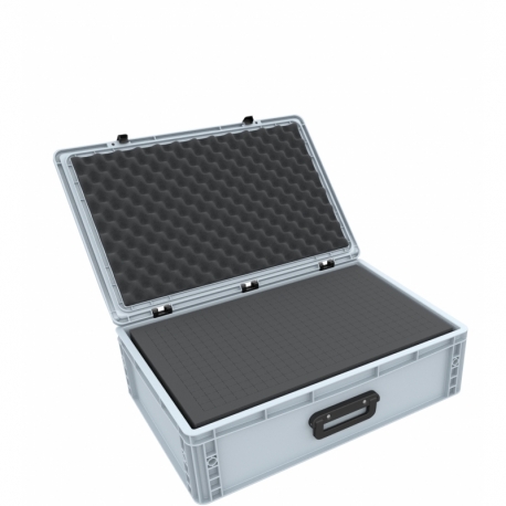 ED 64/17 Estuche Eurocontenedor 1G / Eurocaja con mango 600 x 400 x 185 mm incluido espuma de recolección y extracción
