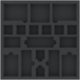 AFMEKS030BO Bandeja de espuma de 285 mm x 285 mm x 30 mm para accesorios de juegos de mesa - 18 compartimentos
